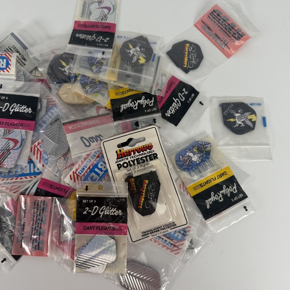 HUGE Vintage Dart Game Parts Lot Replacement‎ Parts - lot of 46 Flights
